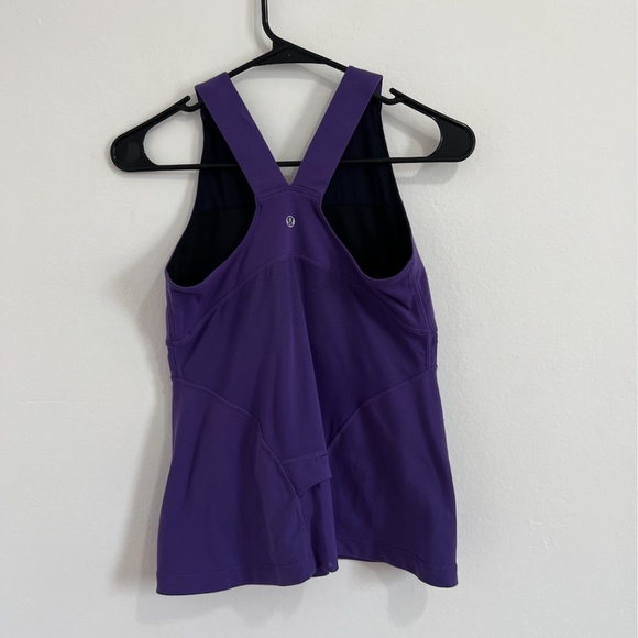 Lululemon Purple Workout Tank Top W/ Built in Bra - Picture 5 of 7